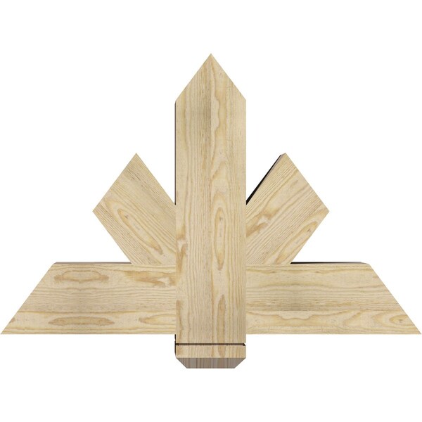Ekena Millwork Kennewick Rough Sawn Timber Gable Bracket, Douglas Fir, 36"W x 24"H x 6"D x 6"F, 16/12 Pitch GBW036X24X0606KEN00RDF - main